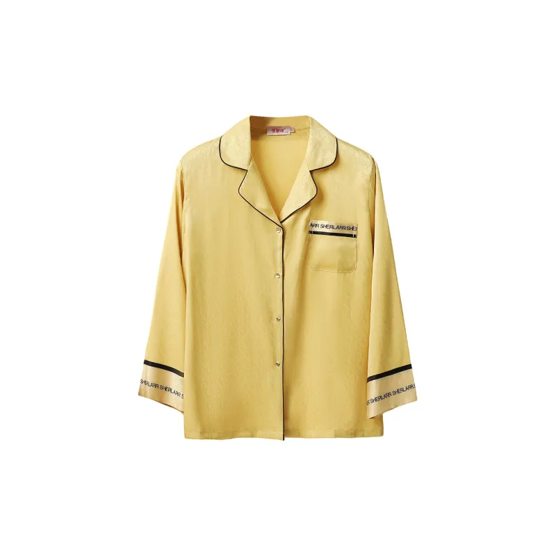 H YXIANG Pajama Set Women's Yellow-1