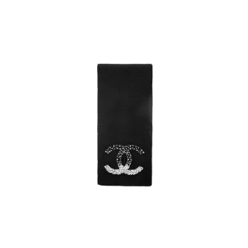CHANEL Knit Scarves Women's Black