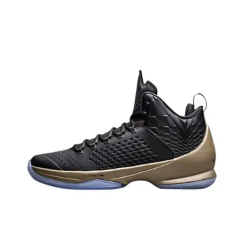 Jordan Melo M11 Cushioning Wear Resistant Mid Top Basketball Shoes Men's Black Copper