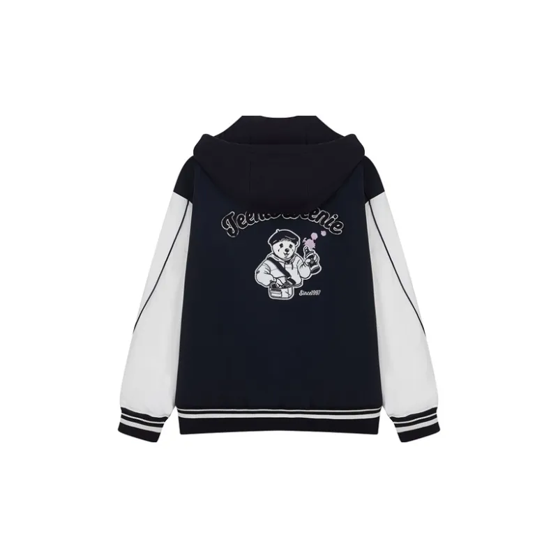 Teenie Weenie Cropped Coats Women's Navy Blue-1