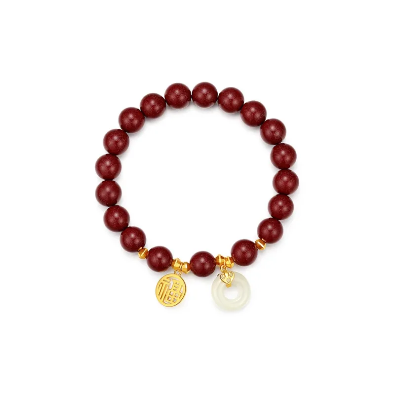 Olampe Reconstructed Cinnabar Jade Bracelets Women's-0