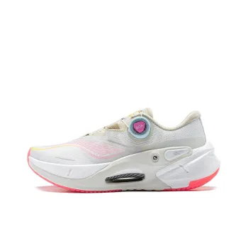 LiNing Furious Rider 7.0 PRO V2 Cushioned Slip Resistant Breathable Rebound Low Top Running Shoes Women's White Gray