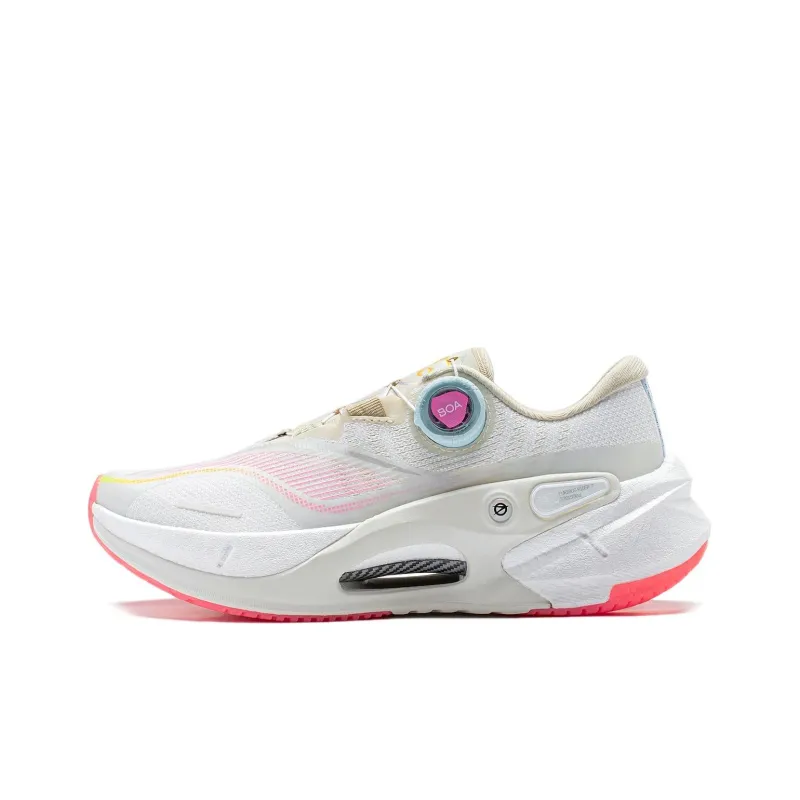 LiNing Furious Rider 7.0 PRO V2 Cushioned Slip-Resistant Breathable Rebound Low-Top Running Shoes Women's White Gray-0