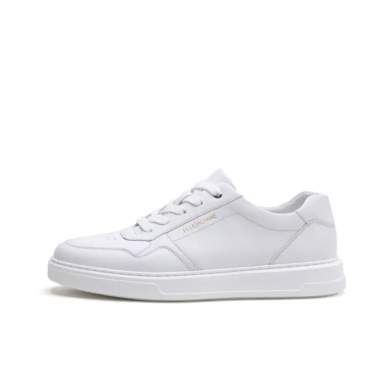 ELLE HOMME Low Top Stylish Skateboarding Shoes Men's White-0