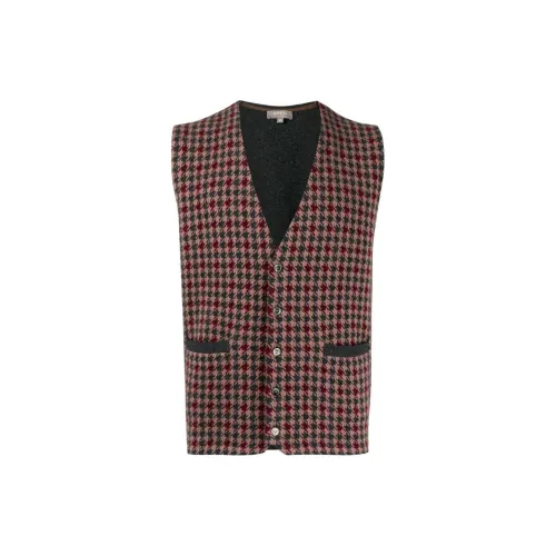 N.Peal Houndstooth Tweed Buttoned Vest