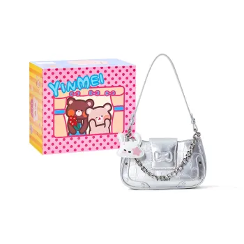 Sound For Life Synthetic Leather Shoulder Bag Small Size Women's Silver/White