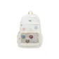 Backpack White with Charm with Badge