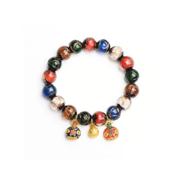 Carp Crystals Colored Glaze Jade Bracelets Unisex