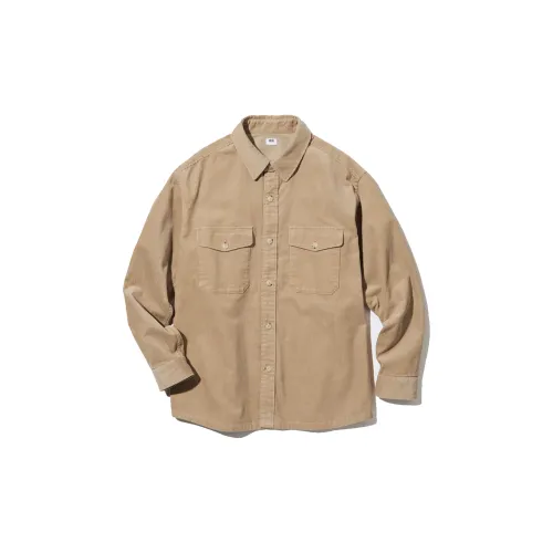 UNIQLO Shirts Unisex Beige -31