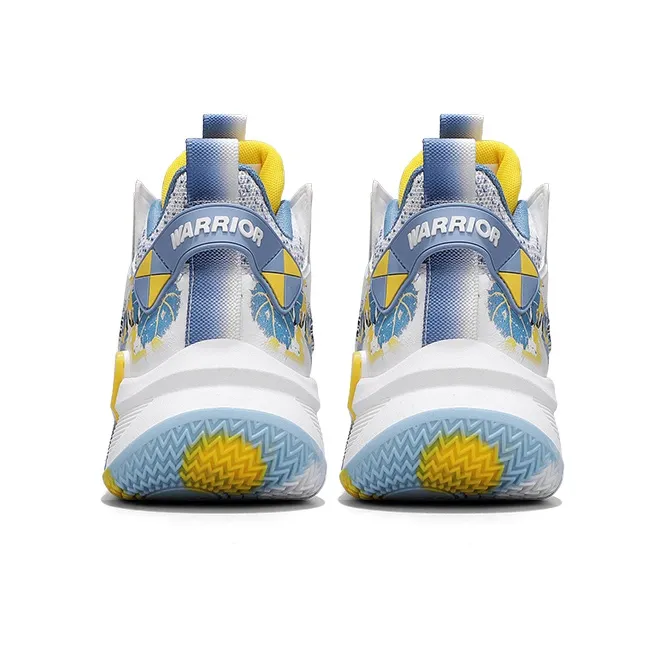 WARRIOR Basketball Shoes Men Low Top Blue-4