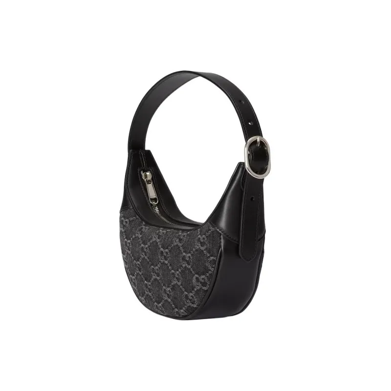 GUCCI Ophidia Denim Shoulder Bag, Handbag, Shoulder Bag Mini Women's Black & Gray-2