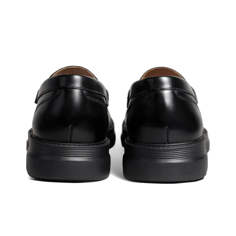 Zuti British Business Slip on Penny Loafers Casual Shoes Men's Black-3