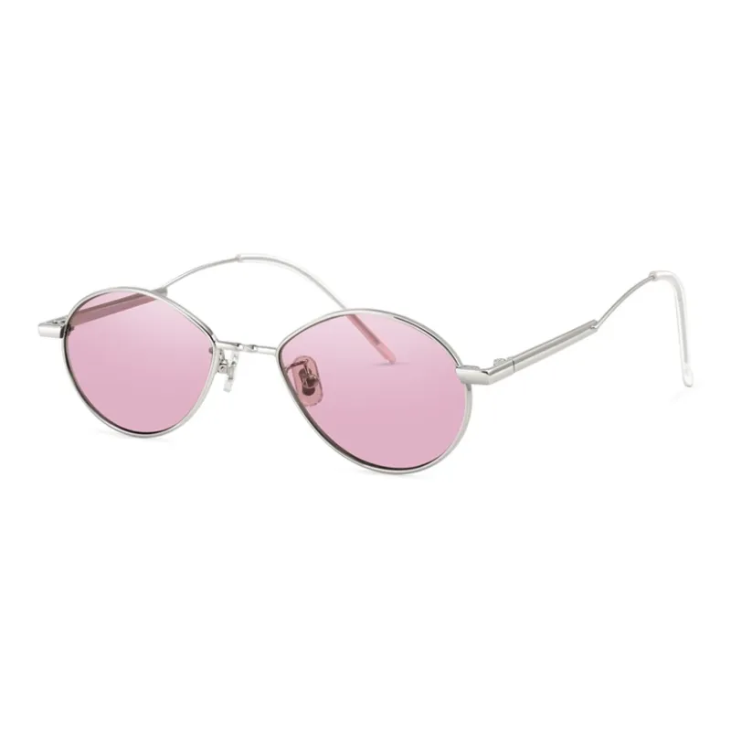  JIGOTT Metal Oval Sunglasses Unisex-9