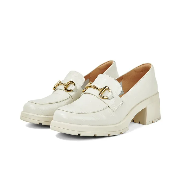 PT'SON Loafers Women's White/8 Black-2