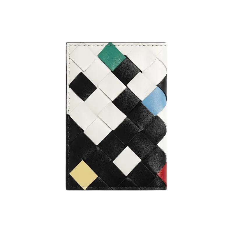 Bottega Veneta Calfskin Wallet, Card Holder Men's Multicolor-1