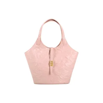 APEDE MOD Cow Leather Garden Bag Vegetable Basket Bag Tote Bag Shopping Bag Handbag Small Size Women's Pink