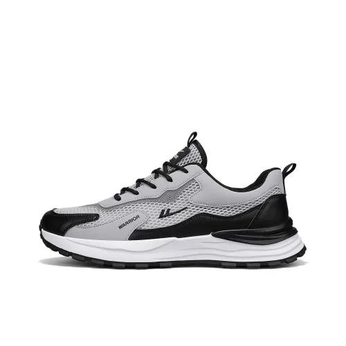 Warrior Cushioned Slip Resistant Low Top Running Shoes Men's Gray Black