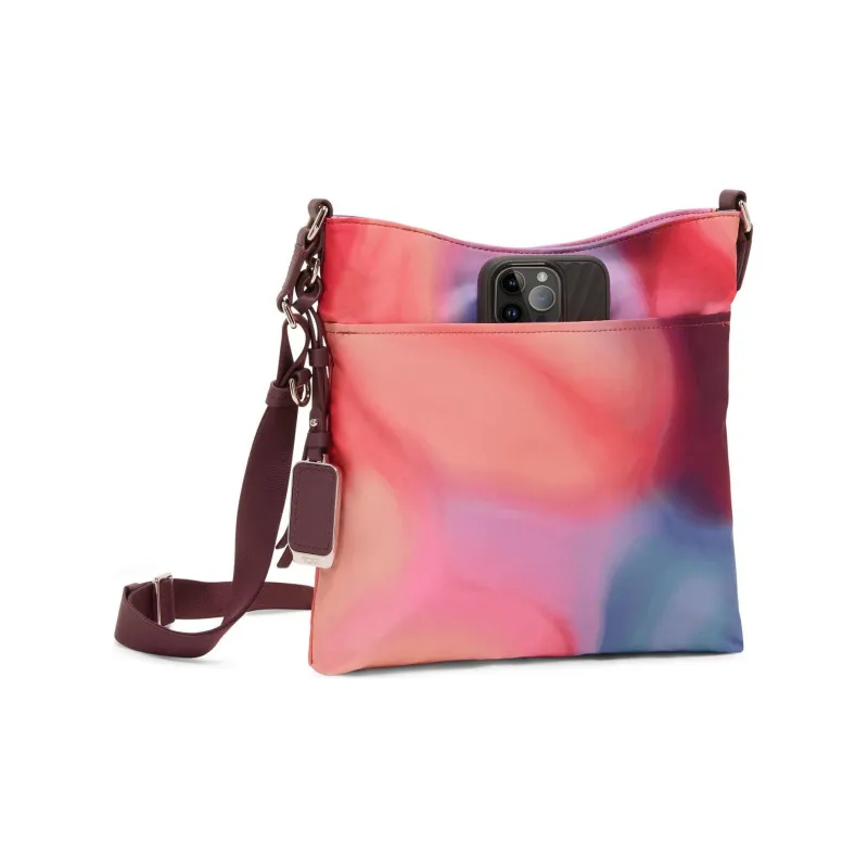 TUMI Leather Shoulder Bag, Crossbody Bag Women's Red-2