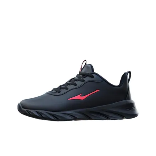 Erke Low Top Casual Shoes Men's Black Red