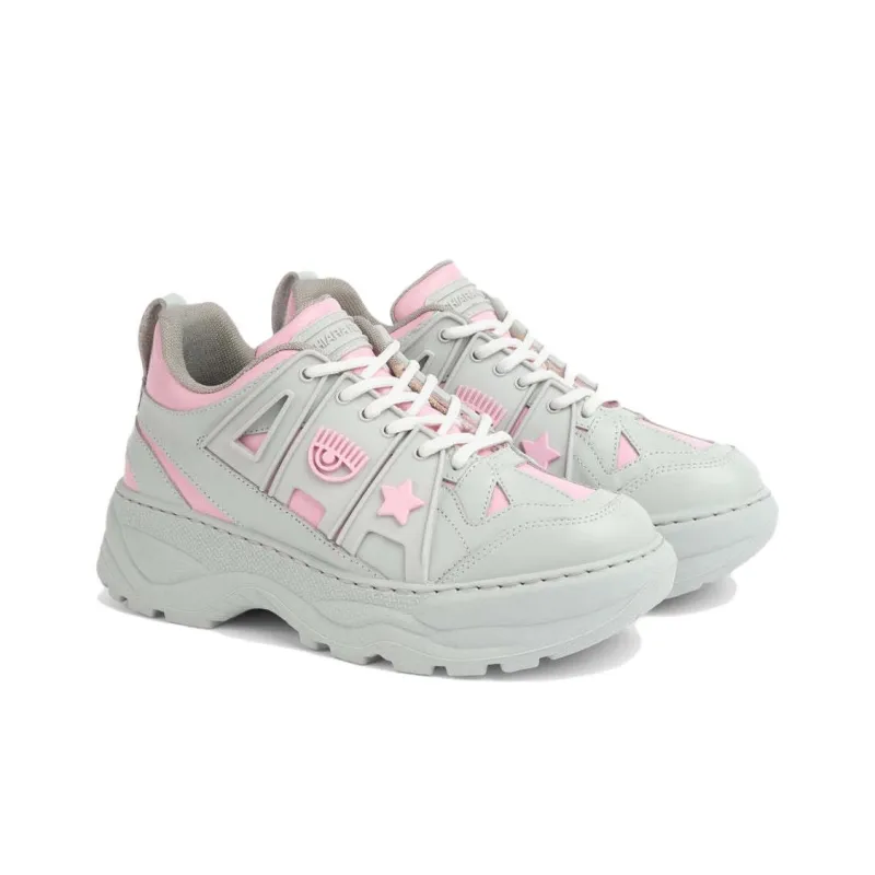 CHIARA FERRAGNI Eyefly Low-Top Casual Shoes Women's White Pink-2