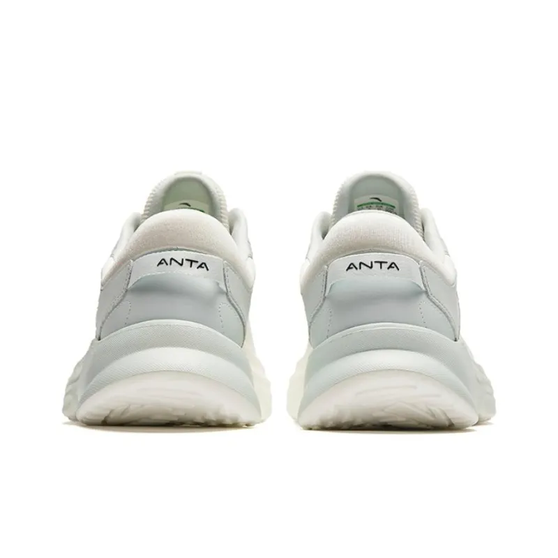Anta Slip-Resistant Breathable Low-Top Running Shoes Men's Beige-3
