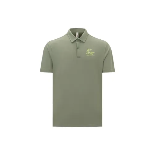 Reebok Polo Shirts Men Light Army Green