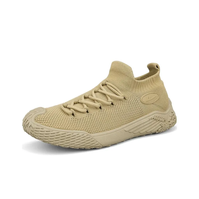 Warrior Cushioning Breathable Low Top Running Shoes Men's Khaki-1