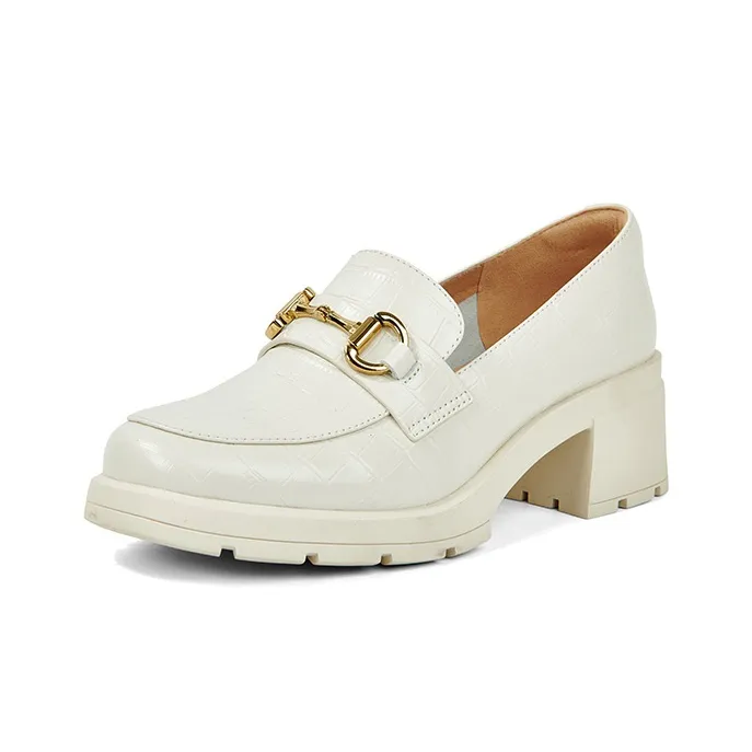 PT'SON Loafers Women's White/8 Black-1