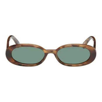 Le Specs Acetate Oval Sunglasses Women's Tortoiseshell