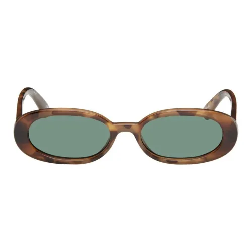 Le Specs Acetate Oval Sunglasses Women's Tortoiseshell