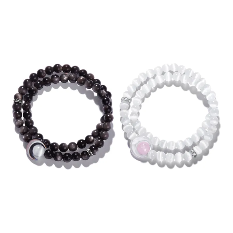 Far Mountain Joe Obsidian Jade Bracelets Unisex-2