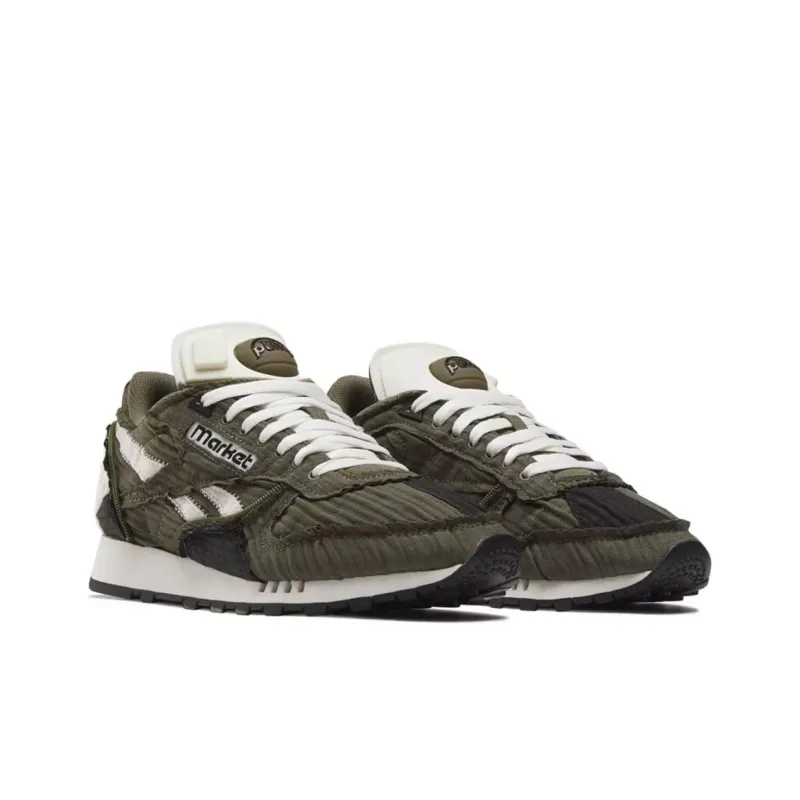 Reebok Classic Leather Pump Market Army Green-1