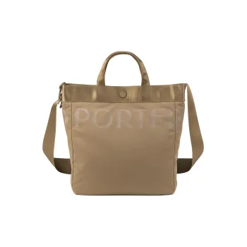 PORTER Nylon Tote Bag Shopping Bag Shoulder Bag Crossbody Bag Handbag Small Size Unisex Camel