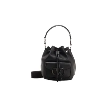 Valentino VLogo Signature Drawstring Small Bucket Bag