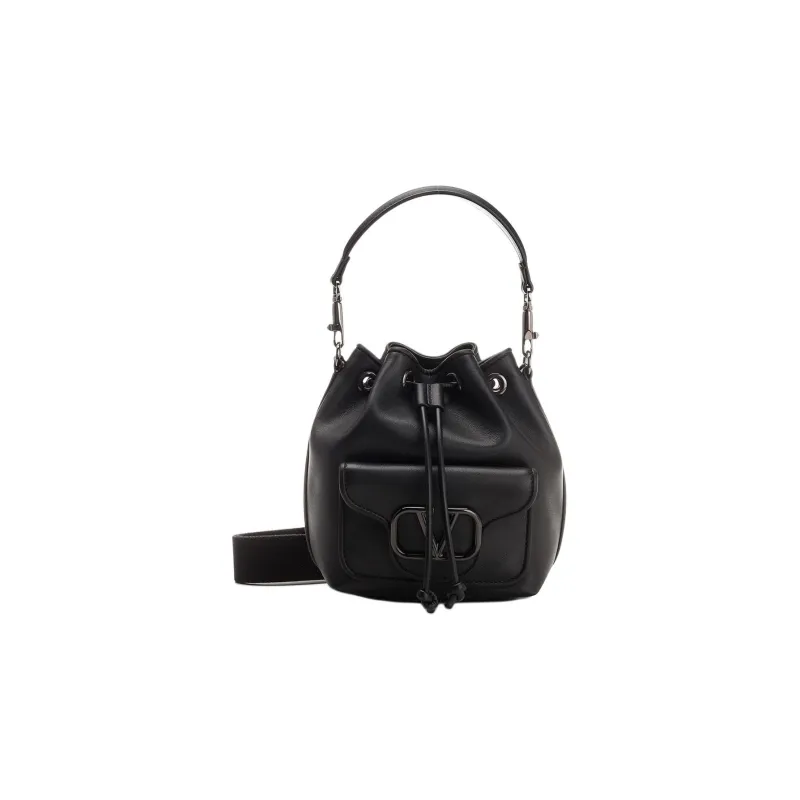 Valentino VLogo Signature Drawstring Small Bucket Bag-0