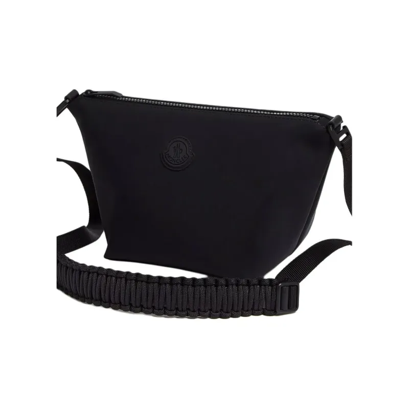 Moncler Water Resistant Soft Shell Fabric Handbag Shoulder Bag Crossbody Bag Women's Black-1