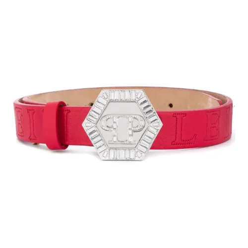 PHILIPP PLEIN Hexagonal Logo Plaque Belt