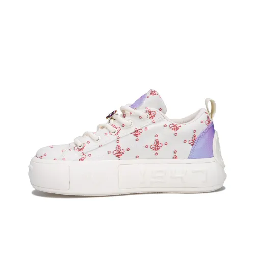 Palladium Skateboard Shoes Women's Low-Top Light Purple