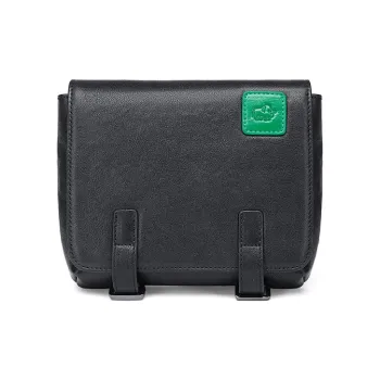 BISON DENIM Top Grain Cow Leather Crossbody Bags Shoulder Bags Regular Men's Black