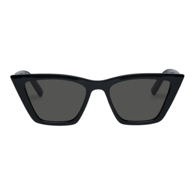 Le Specs Polycarbonate Irregular Shape Sunglasses Women's Black-1