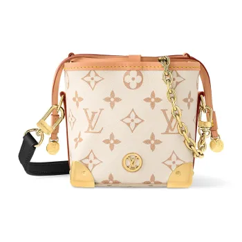 LOUIS VUITTON NOE Leather Canvas Burned Rice Bag Crossbody Bag Women's Sand Dune Light Pink & Beige
