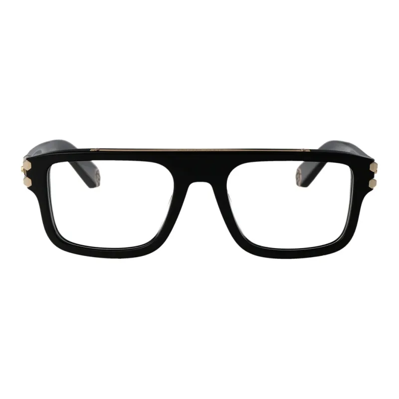 PHILIPP PLEIN Acetate Square Eyeglass Frames Men's Black-1
