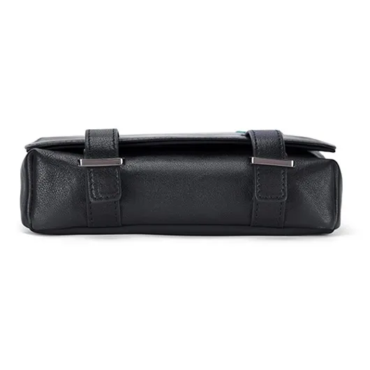 BISON DENIM Top Grain Cow Leather Crossbody Bags Shoulder Bags Regular Men's Black-2