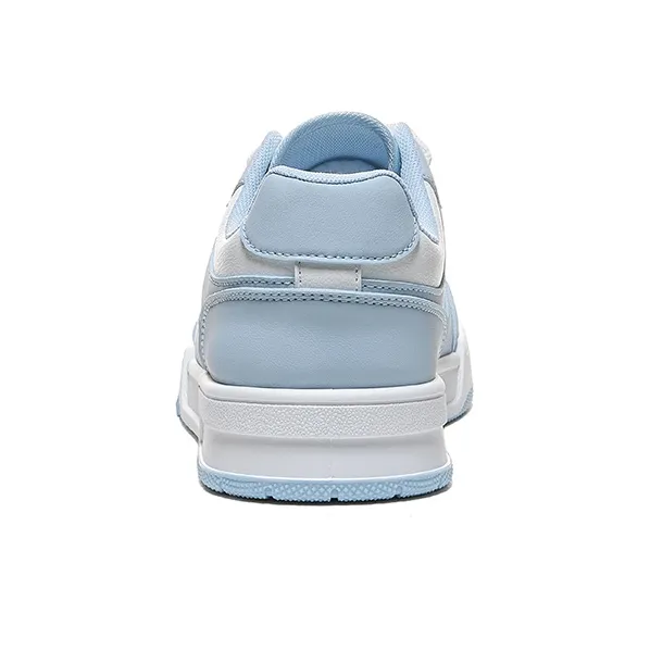 Warrior Durable Lightweight And Breathable Low Top Skateboard Shoes Unisex White Light Blue-2