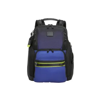 TUMI Leather Backpack Unisex Blue