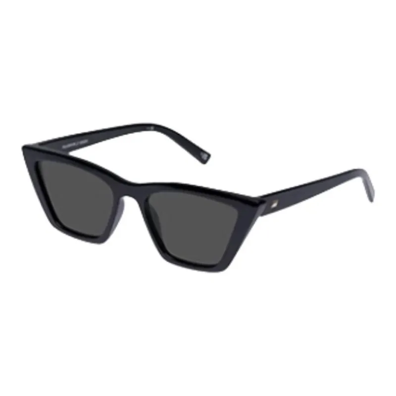 Le Specs Polycarbonate Irregular Shape Sunglasses Women's Black-0