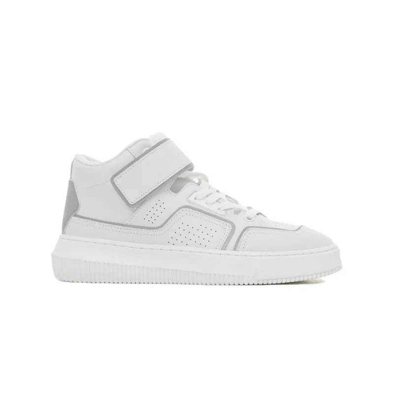 CKJ CALVIN KLEIN JEANS Mid Top Skateboard Shoes Women's White-1