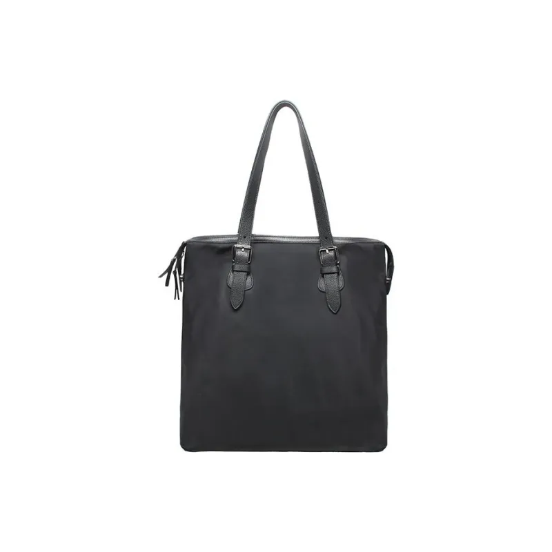 Burberry Nylon Canvas With Leather Tote Bag, Shopping Bag, Shoulder Bag Women's Black-2