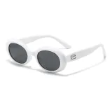 Solid White Frame with Gray Lens