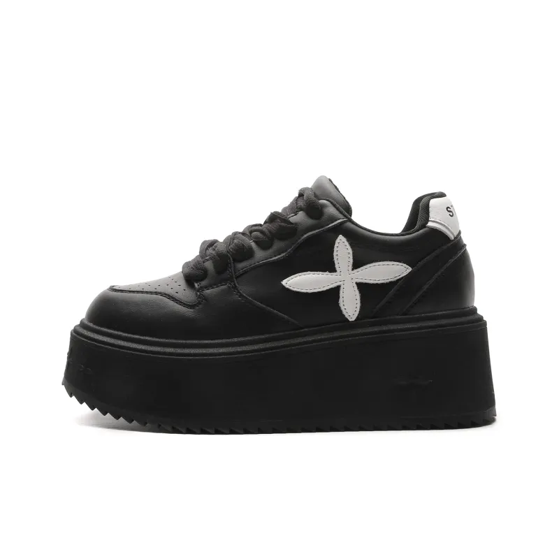 STELLA WEISZ Skateboard Shoes Women's Low Top White/Yellow Brown/Black-6